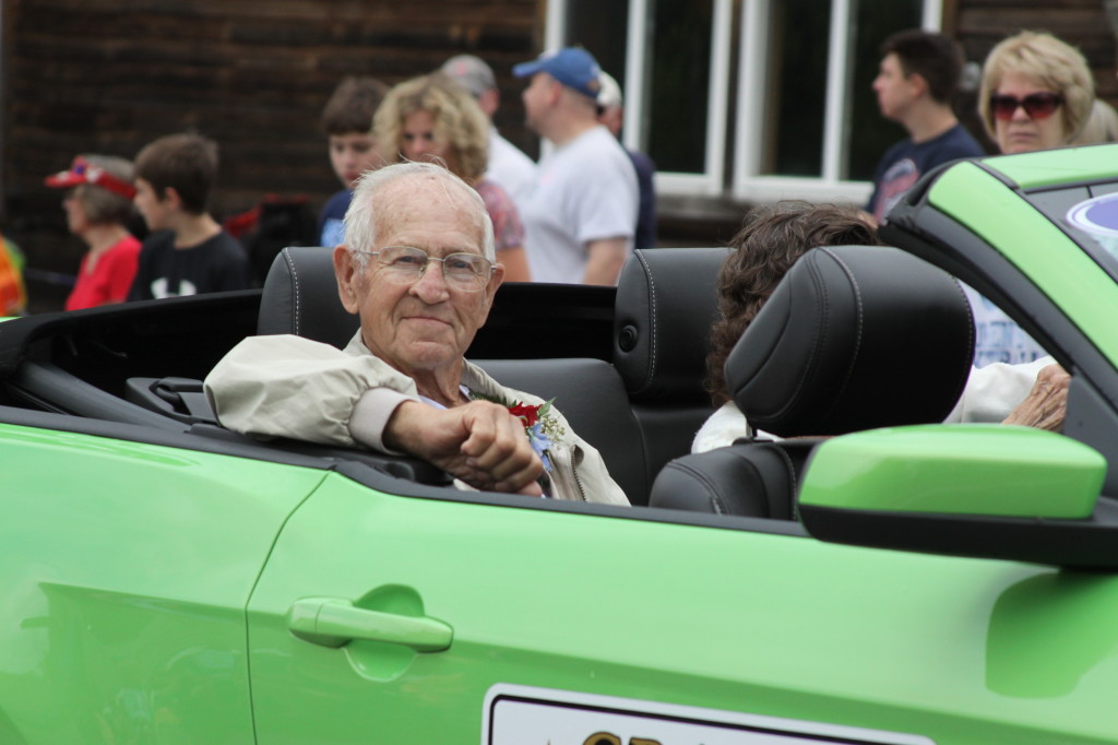 Tom Armstrong, who was Springfield town supervisor for decades, was honored today as grand marshal of Springfield's 100th Fourth of July parade.