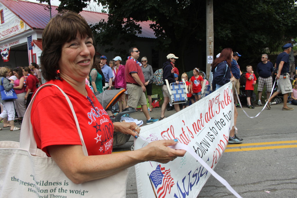 Debbie Miller, chairman of the 100th anniversary Springfield Fourth of July Parade this morning, had a reason to smile.  She had recruited 100 units for the occasion, a reco