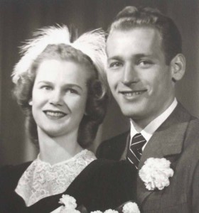 Bob and Grace Lettis, seen here on their wedding day in 1947, were inseparable during their last years in Cooperstown.