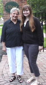 Helen Mondore of Richfield Springs and her granddaughter, Shannah, were first in line.