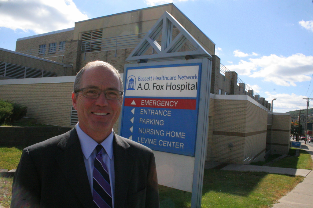 Fox Hospital was awarded The Innovative Breakthrough Award from the Chamber of Commerce as part of their Small Business Awards for their construction of their new single patient rooms. Pictured here is Fox Hospital President John Remillard.