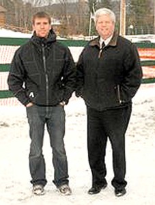 Oneonta's new city manager Martin Murphy, right, while he was Saranac Lake village manager.