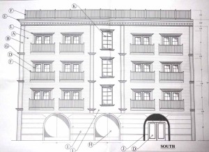 This is the developers' rendering of the front of the proposed hotel, fronting on Main Street. (allotsego.com)