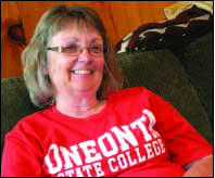 Recruited by Madolyn O. Palmer to the OHS Alumni Association, Kathy Moore Hewlett reconnected with her latent school spirit.