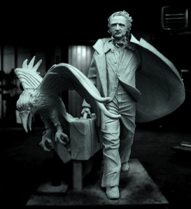 The Edgar Allen Poe statue unveiled today in Boston is the work of Hartwick College's Stephanie Rocknack.