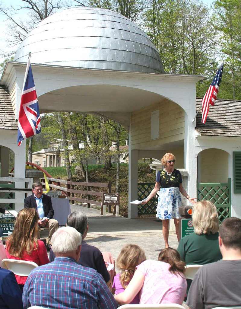 The Friends of Hyde Hall's public-private collaboration to save the mansion on Hyde Bay was a model followed by many since, Ruth Pierpont, deputy commissioner of the state Office of Parks, Recreation & Historic Preservation, told this morning's rededication of Tin Top.