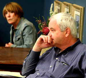 BTP Cooperstown partner Tom Lagan listens to inputs at the hearing. In the background is Donna Thompson.
