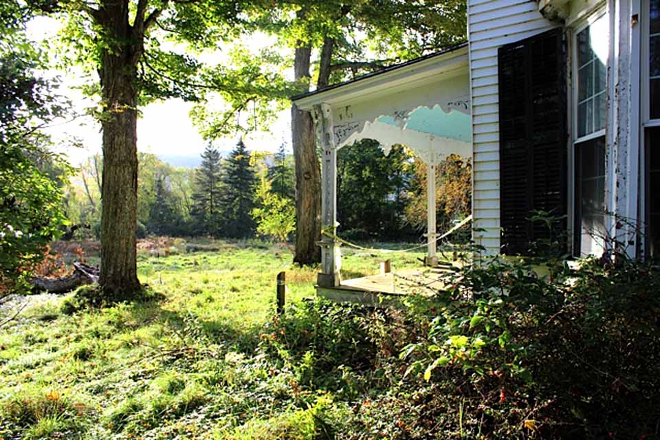 The view from the porch of Bob Cook's former house at Brookwood Gardens, part of the 11 acres that might be sold. (Ed Rowley photo)