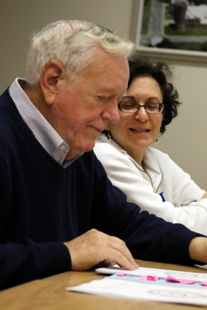 Incoming Council member Melissa Nicosia’s fresh perspective cut through the accretions: Qualifications contained in the Oneonta City Charter matter. With her is fellow charter review member David W. Brenner.