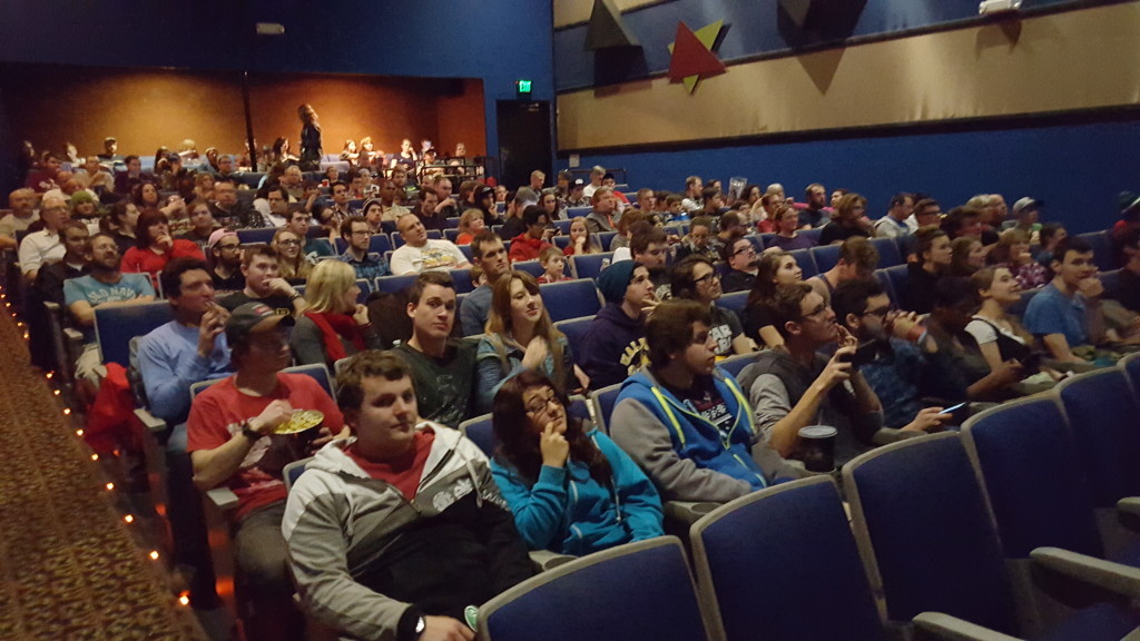 It was a nearly full house at Southside Mall cinemas for tonight's first screening of the eagerly anticipated Star Wars: The Force Awakens. While costumes are no longer permitted in the theaters, may came dressed in their favorite Star Wars attire. How good is it? You'll have to find out for yourself! (Ian Ausitn/AllOTSEGO.com)