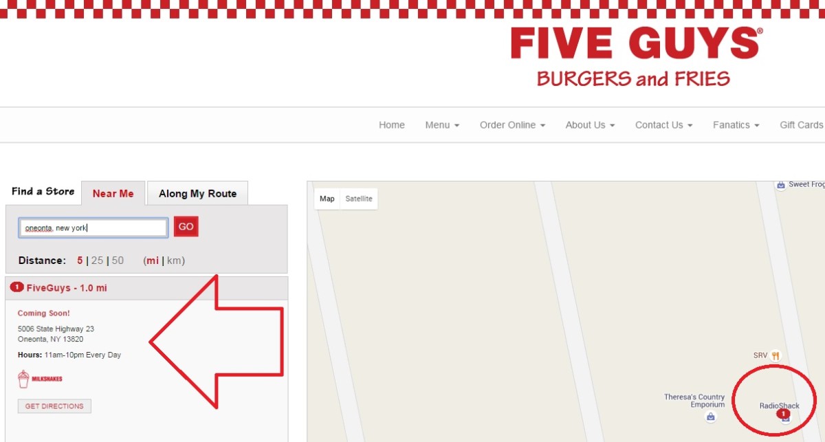 five guys burgers and fries opening an oneonta location soon