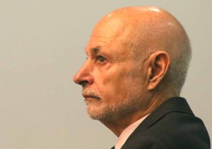 Mayor Herzig before Judge Coccoma at the first hearing earlier this month. (AllOTSEGO.com)