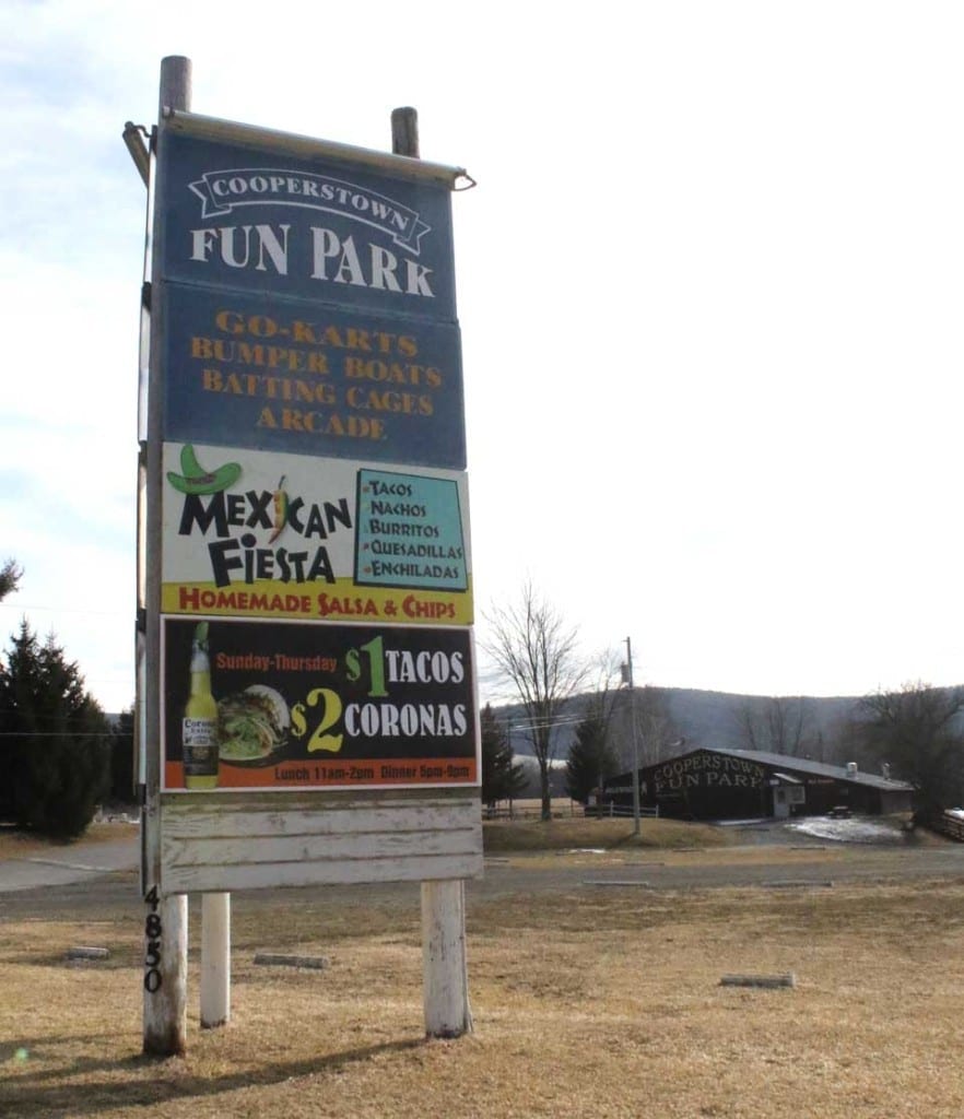Mystery solve: The Coopertown Fun Park, 4850 Route 28 in Hartwick Seminary, is identified as the site for the proposed $400 million year-'round waterpark resort in the new report from Hotel & Leisure Advisors, Cleveland. (AllOTSEGO.com photo)