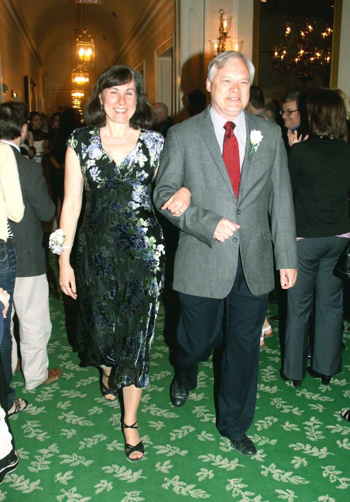 Karen Dutkowsky and her husband at the 2012 Cotillion at The Otesaga. The Dutkowskys taught ballroom dancing to young Cotillion participants for 12 years. (AllOTSEGO.com photo)