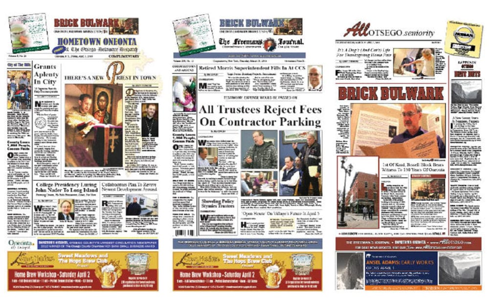 Spring brings a time of transition in Otsego County's largest communities, with Oneonta stalwart John Nader, at 60, moving to Long Island as president of SUNY Farmingdale, and Michael Virgil, the retired Morris superintendent of schools, becoming interim superintendent of Cooperstown Central after the March 20 passing of C.J. Hebert in an ATV accident.