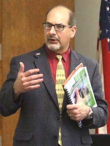 Consultant Mark Kukuvka from Labella Associates of Rochester outlines $16.7 million in possible improvements to the Otsego County jail.  (Jim Kevlin/AllOTSEGO.com)