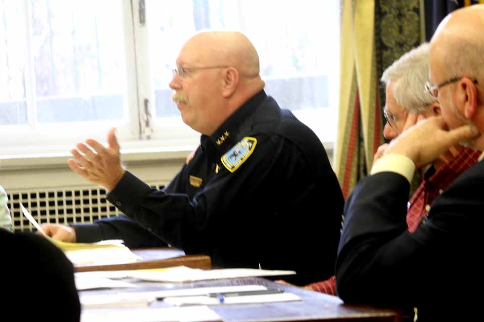 The Cooperstown Village Board this afternoon appeared to reaffirm support for Chief Michael Covert's anti-heroin program after he briefed them and answered their questions. In an unannounced addition to a meeting called for a final budget review