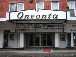 The Oneonta listing is illustrated with a photo of the Oneonta Theater.
