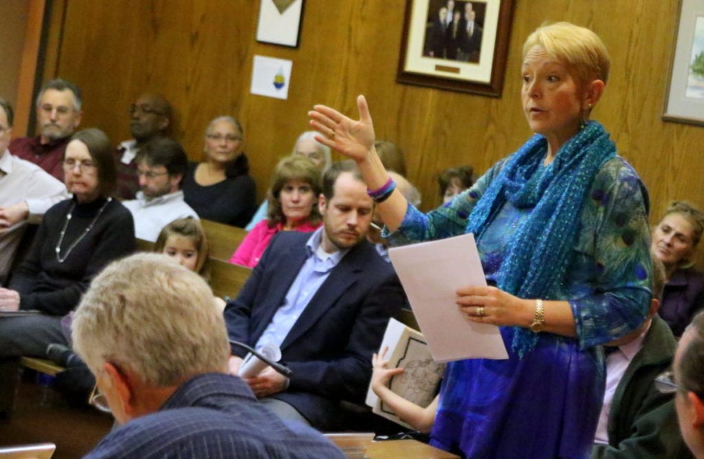 Julie Dostal, Executive director of LEAF, made a chilling presentation to Oneonta Common Council about the heroin epidemic ravaging the community. For the full story, see this week's Hometown Oneonta, on newsstands tomorrow afternoon. (Ian Austin/AllOTSEGO.com)