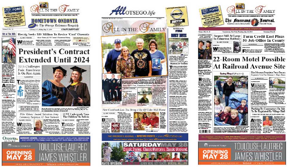 Two stories in The Freeman's Journal suggest the local economy may be on the rebound. One, Farm Credit East is proposing a 50-job office in a new building it hopes to build near Glimmerglass Opera. Two, an entrepreneur is looking to put a 22-room motel in a Cooperstown building that was renovated seven years ago and is still vacant. And, how about Oneonta Mayor Gary Herzig going after $10 million to create jobs and housing in the city's historic downtown? All this and more in this week's newspapers.