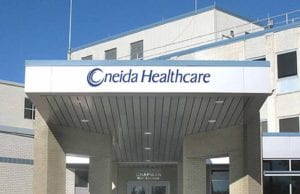 The new portico at Oneida Healthcare's hospital in the City of Oneida.