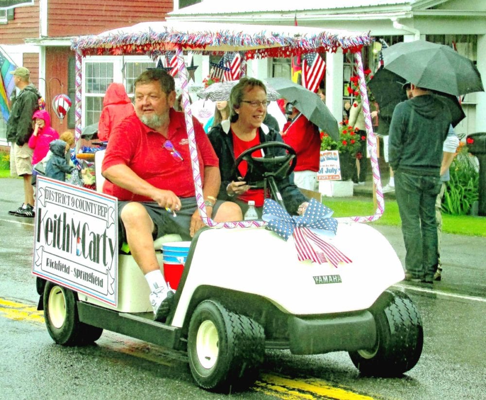 County Rep. Keith McCarty, R-East Springfield, and his wife, Janet, a mainstay in the Northern Otsego Relay for Life, are grand marshals at this year's Springfield Fourth of July parade, which steps off at 11 a.m. on Independence Day down Main Street, Springfield Center.