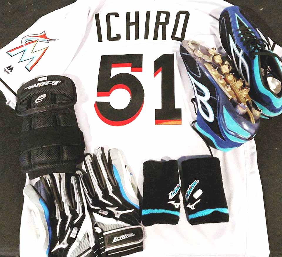 After achieving his 3,000th career hit at Coors Field in Denver yesterday, Ichiro Suzuki donated the jersey, spikes, batting gloves, wrist bands and elbow guard he was wearing when he his the record-making triple to the Baseball Hall of Fame, HoF President Jeff Idelson reported from the press conference at Marlin Field. He joins The Great One, Roberto Clemente, at the 3,000 mark, Idelson said.