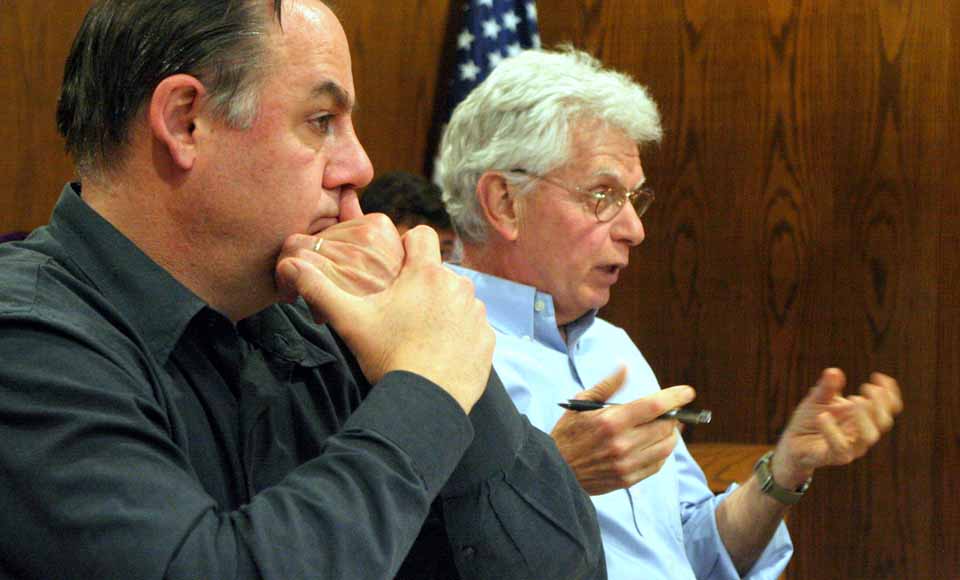"We are looking forwards for to other parties coming in to operate the Teen Center," Council member John Rafter tells his colleagues this evening. At left is Council member Joe Ficano. (AllOTSEGO.com photo)