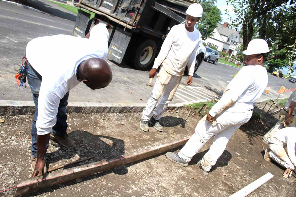 Oneonta Job Corps Students Redo Cooperstown Sidewalk