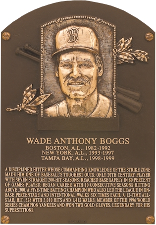 Boggs, Wade  Baseball Hall of Fame